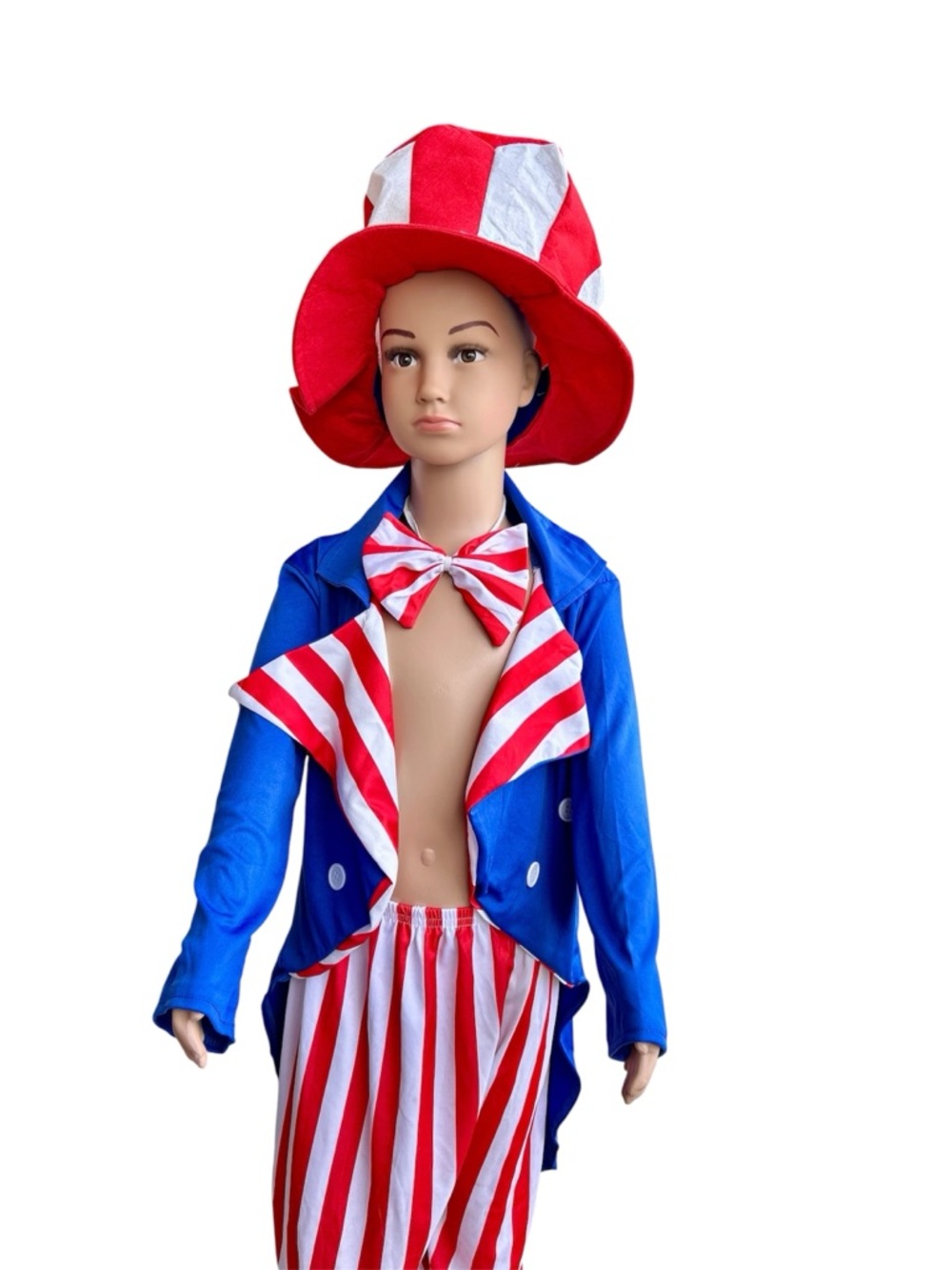 Child Uncle Sam Costume • Size Medium (7–8) • Like New
